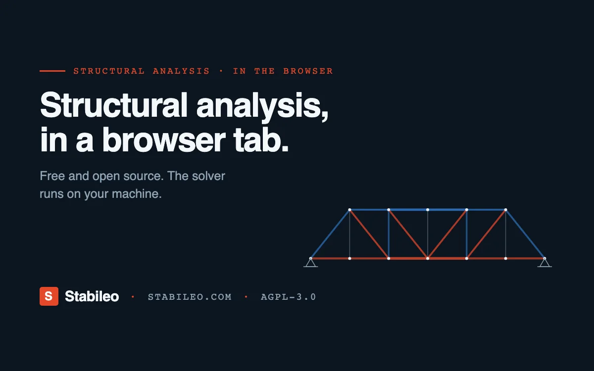 Stabileo: Open-Source Structural Analysis in the Browser